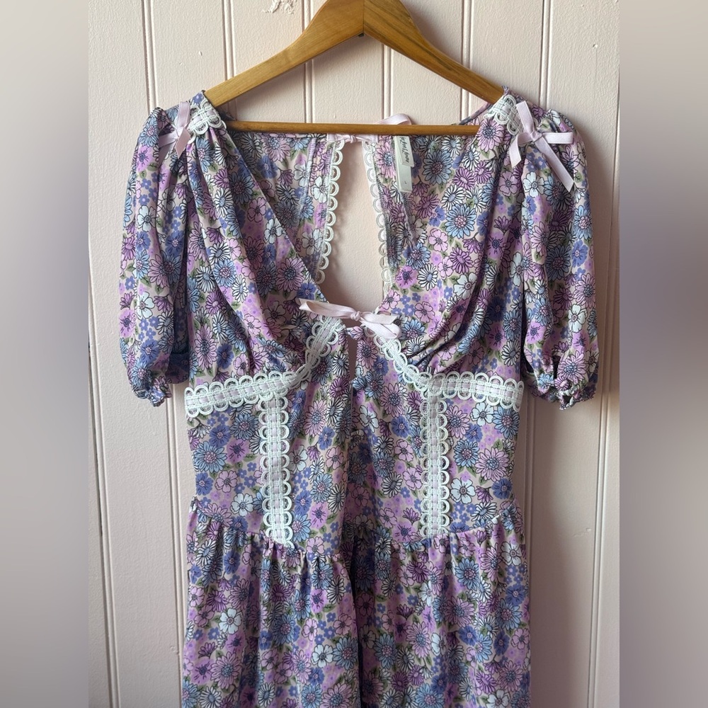 For Love Of Lemons Willow Floral Mini Dress - Picture 2 of 6